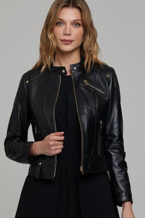 Women's Black Leather Jacket