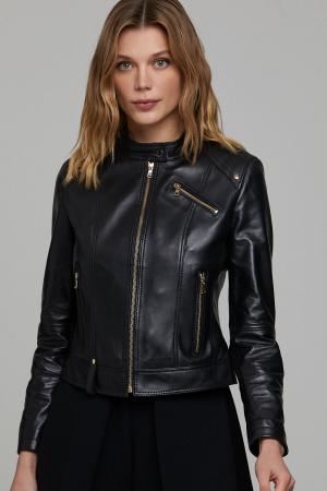 Women's Black Leather Jacket