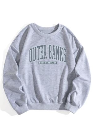 Women's Grey  Oversize Sweatshirt