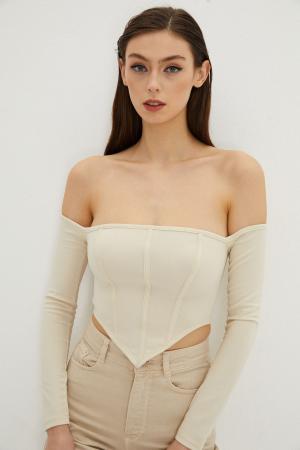 Crop top with back zipper