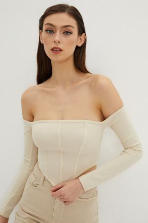 Crop top with back zipper