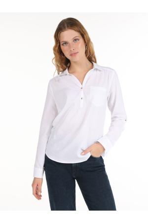 white long sleeve blouse