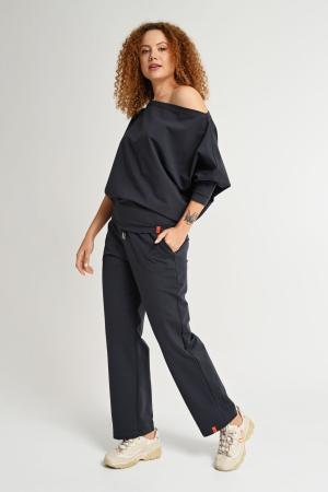 Off Shoulder Batwing Sleeve Sweatshirt