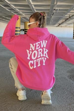 Women's Pink Oversize Sweatshirt