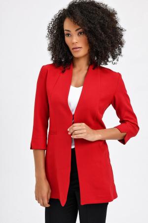 Blazer Fabric Jacket - Red