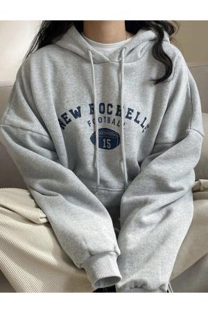 Unisex Grey Hooded Sweatshirt