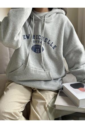 Unisex Grey Hooded Sweatshirt