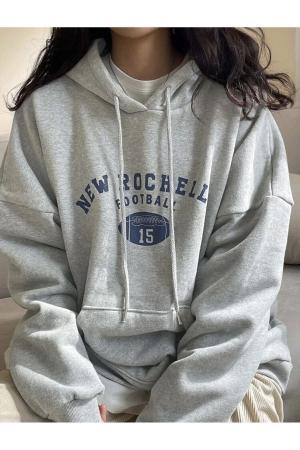 Unisex Grey Hooded Sweatshirt