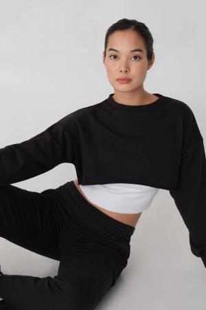 Crew Neck Crop Sweatshirt