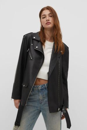 faux leather jacket