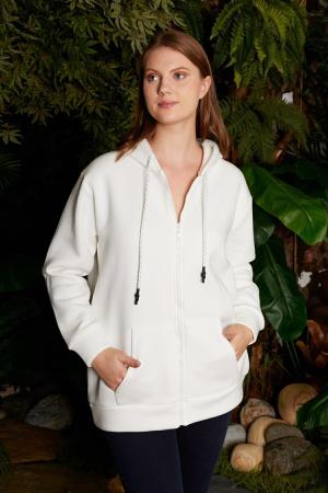 Bone Raised Zippered Sweatshirt