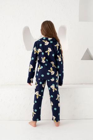 Navy Blue Cotton Pajama Set