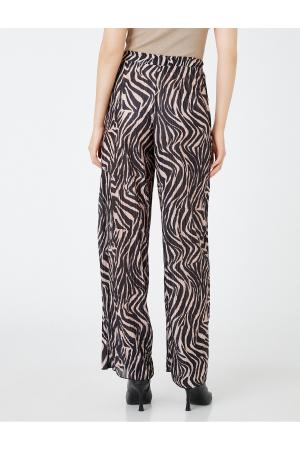 Women's Black Patterned Trousers