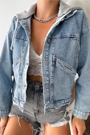 Hooded Denim Jacket