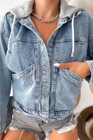 Hooded Denim Jacket