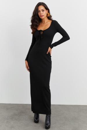 Women's Black Camisole Maxi Dress