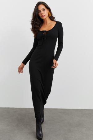 Women's Black Camisole Maxi Dress