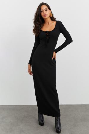 Women's Black Camisole Maxi Dress