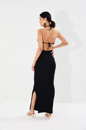 Women's Black Waist Dress