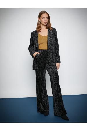 Glittery Velvet Wide Leg Trousers