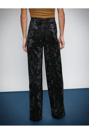 Glittery Velvet Wide Leg Trousers