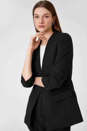 Blazer with detailed sleeves