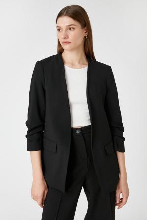 Blazer with detailed sleeves