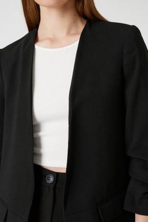 Blazer with detailed sleeves