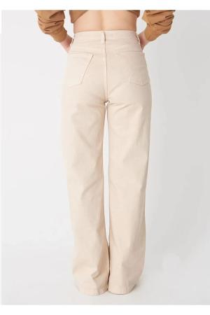 Beige wide leg pants