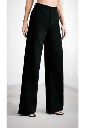 Wide leg lycra jeans