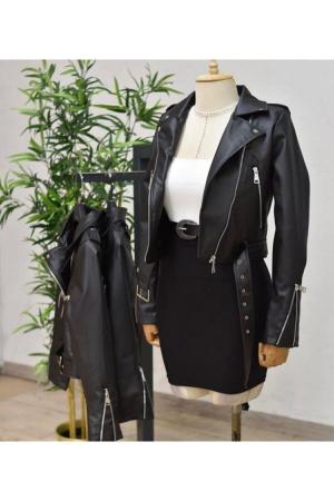 Faux Leather Jacket