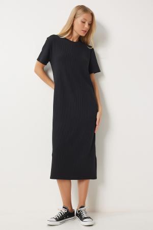 Women's Black Long Casual Dress