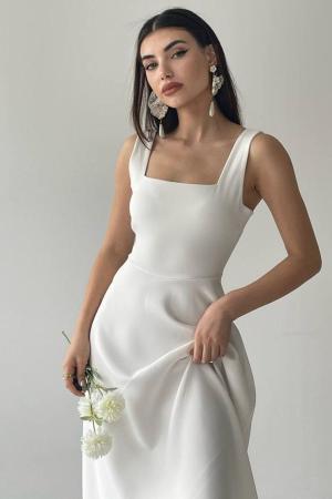 White satin dress