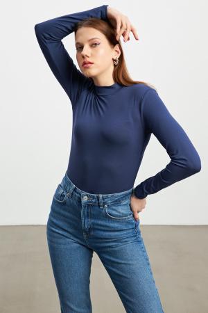 Women's Navy Blue Bodysuit