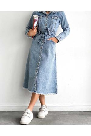 Women's Midi Denim Jeans Dress