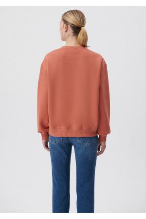 Orange neck blouse