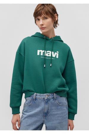 Hooded Green Sweatshirt