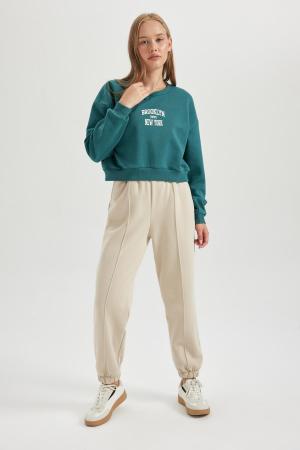 Cool Oversize Fit Crew Neck Thick Sweatshirt