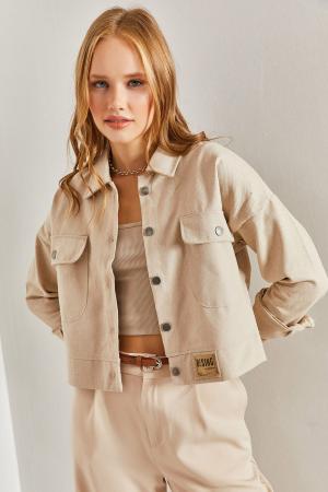 Women's Double Pocket Gabardine Jacket