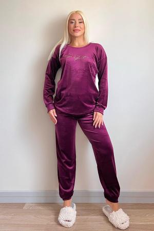 Women's velvet pajama set