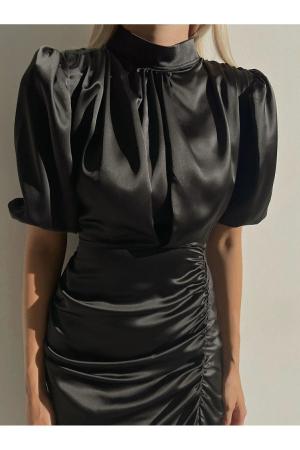 Black Satin Dress