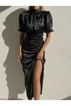 Black Satin Dress