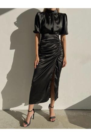 Black Satin Dress