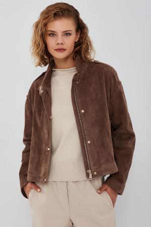 Oversize Suede Leather Jacket