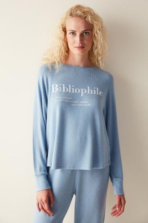 Blue long sleeve pajama set