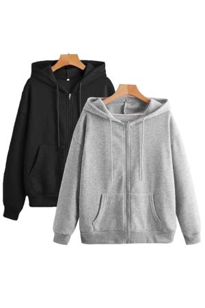 2-Pack Black and Gray Sweatshirt