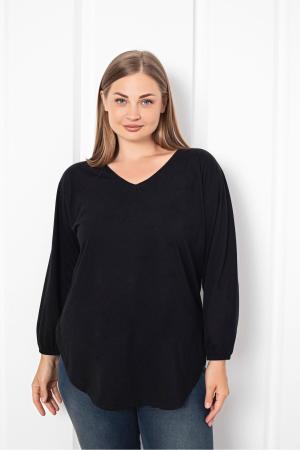 Black Plus Size Women's Blouse