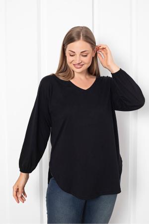 Black Plus Size Women's Blouse