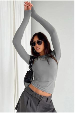 Crew Neck Basic Long Sleeve Bodysuit