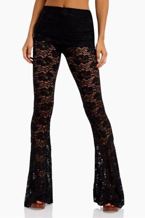 Lace Flared Trousers